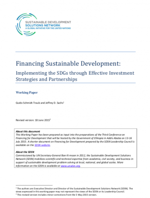 Financing for Sustainable Development: Implementing the SDGs through ...
